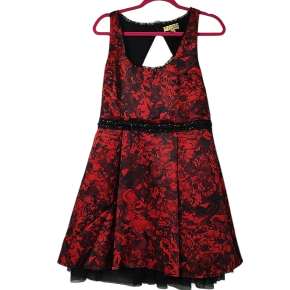 Princess Vera Wang Red And Black Satin Dress Size 13